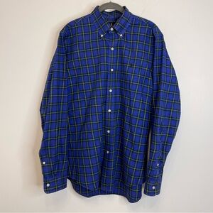 Ralph Lauren Custom Fit Long Sleeve Button Up Plaid Shirt Men’s Medium Classic